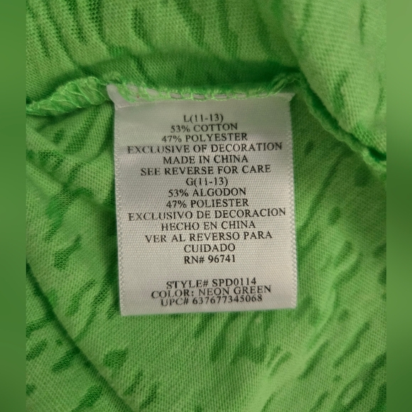 St Patrick's Day Tee Jrs Sz Large Short Sleeve Burn Out Material Euc - Picture 7 of 7